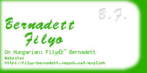 bernadett filyo business card